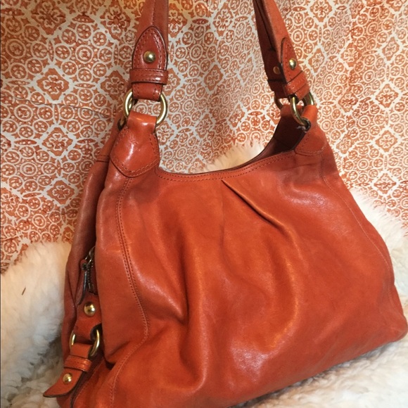 Coach Handbags - Coach | Vintage Persimmon Maggie Madison Mia Leather Hobo Shoulder Bag